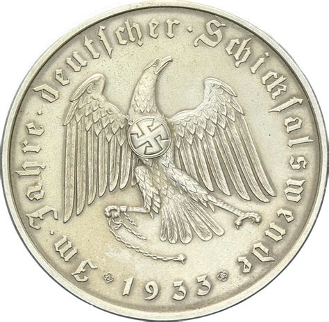 Drittes Reich Medaille Machtergreifung Adolf Hitler Au Mattiert