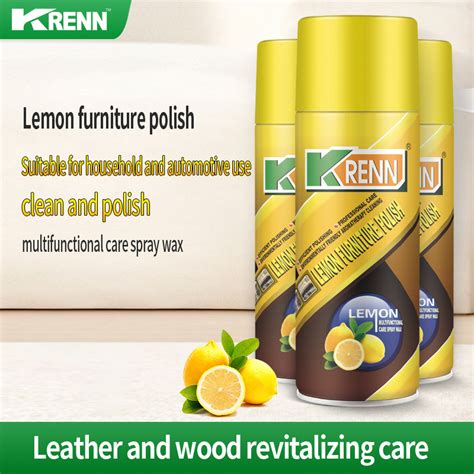 Hot Sale Custom Logo Krenn Lemon Furniture Polish Aerosol Spray Ml