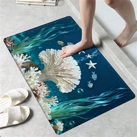 CCTFS Underwater world coral reefs Fall Kitchen Mats, Xmas Winter