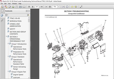 Hitachi Zw B Wheel Loader Troubleshooting Technical Manual Ttncc