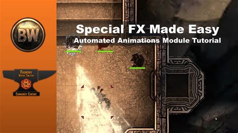 Foundry Vtt Module Tutorial Automated Animations Youtube