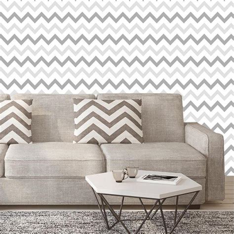 Papel Parede Chevron Cinza Claro E Branco Adesivo Decorativo Lrp