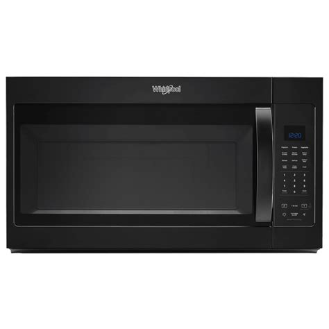 Whirlpool 30 Wide 1 9 Cu Ft 1000 Watt Over The Range Microwave With 300 Cfm Hood