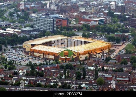 An aerial view of Molineux the home stadium of Wolverhampton Wanderers ...