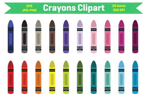 Crayons Clipart Graphic By Actual Pixel Creative Fabrica