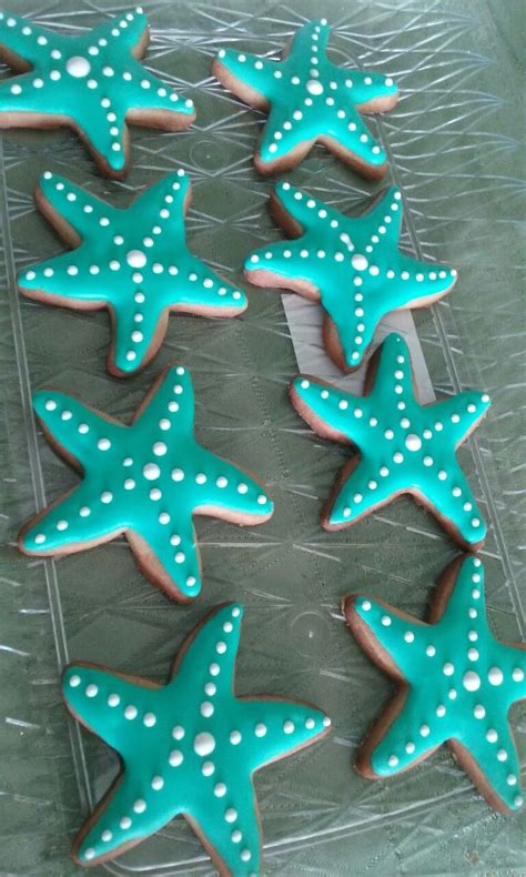 Starfish Decorated Cookies For Summer