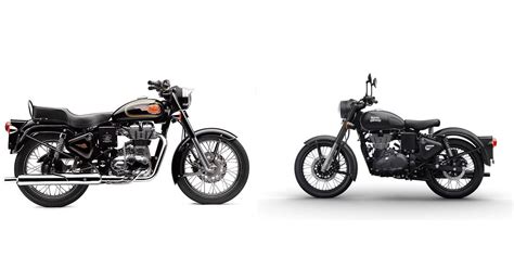 Motorrad Vergleich Royal Enfield Bullet 500 Efi 2014 Vs Royal Enfield Classic 500 Efi Stealth