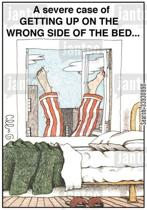 Wrong Side Of Bed Cartoons Humor From Jantoo Cartoons