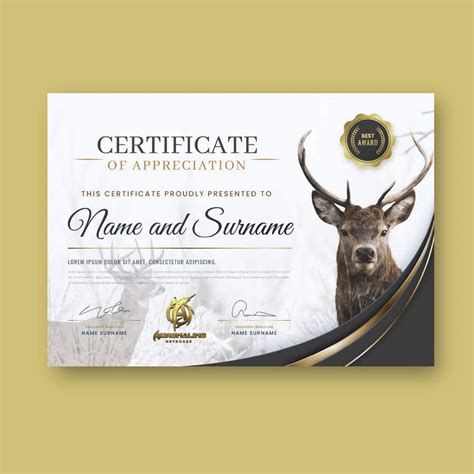 Entry #261 by HasnainGfx007 for Award certificate border using wildlife scenes | Freelancer