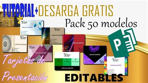 Pin En Descarga Gratis Pack 50 Tarjetas De Presentación Editableste