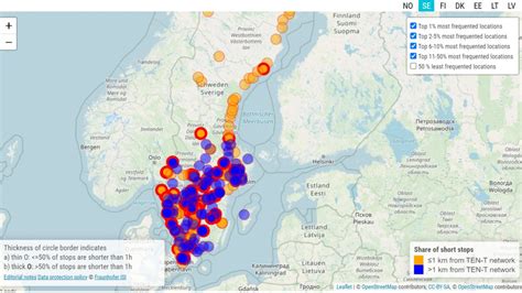 Interactive maps – Electric trucks: stop locations, northern Europe - ACEA - European Automobile ...