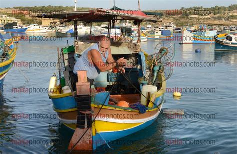 Fishing Lampuki Marsaxlokk Fisherman Luzzu Traditional Boat - Malta Photos