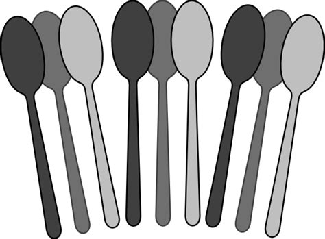 Black/white Spoons Clip Art at Clker.com - vector clip art online ...