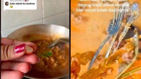 Viral Cara Tak Biasa Emak Emak Masak Daging Biar Empuk Pakai