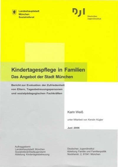 Kindertagespflege In Familien Deutsches Jugendinstitut E V