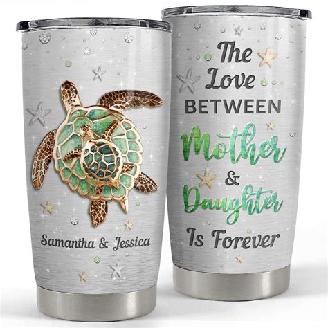 Personalized Sea Turtle Tumbler Jewelry Mom And Daughter