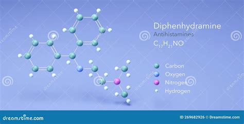 Diphenhydramine Molecule Molecular Structures Benadryl D Model