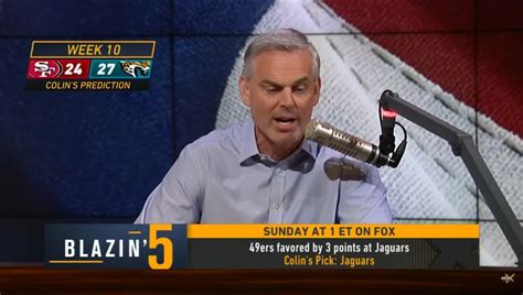 Blazing 5: Colin Cowherd Week 10 NFL Picks 2023 On Fox Sports