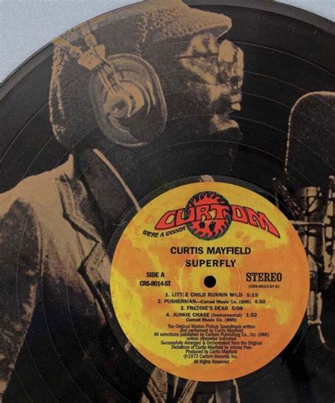 Curtis Mayfield Superfly 12" Black vinyl LP laser etched wall art ...