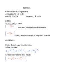 Formule Per Esame Statistica Docsity