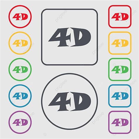 4d 技術圖標象徵創新圓形和方形按鈕 框架顯示各種符號 照片背景圖桌布圖片免費下載 Pngtree