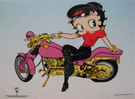 44 Betty Boop Harley Motorcycle Animation Sericel Jun 10 2012 Us