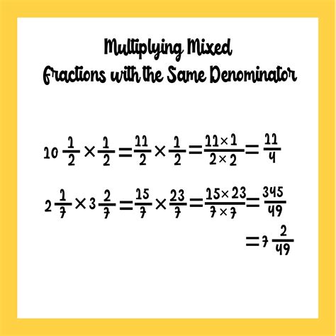 Multiplying Fractions With Same Denominators Worksheets Free Pdf