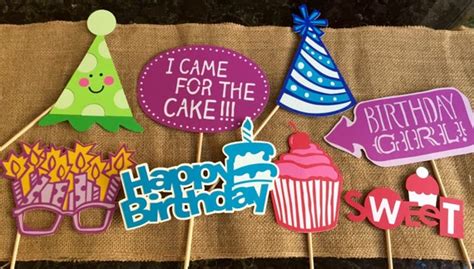 Items similar to Birthday Photo Booth Props on Etsy