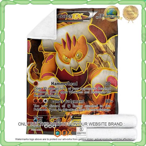 HOT Fleece Blanket Landorus EX Boundaries Crossed Custom Pokemon
