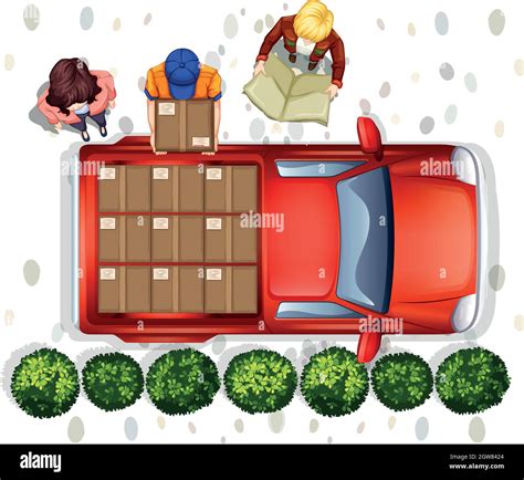 Trayecto de un camion dibujo animado Imágenes vectoriales de stock Alamy