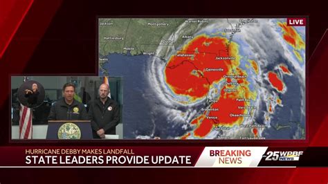 Hurricane Debby Makes Landfall Expected To Bring Life Threatening