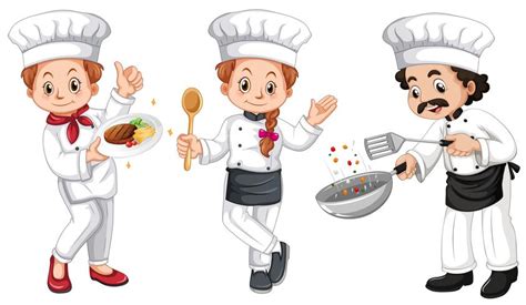 Three Characters Of Chefs 374263 Vector Art At Vecteezy