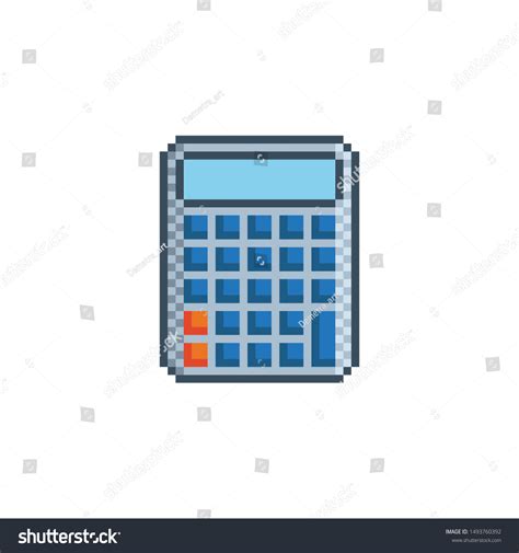 Pixel Art Calculator Icon Vector Design For Web Royalty Free Stock