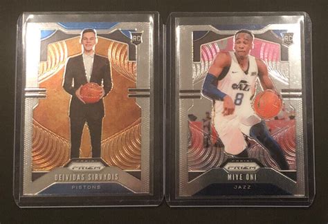 2019 20 Panini Prizm Deividas Sirvydis Miye Oni Base RC Lot Pistons