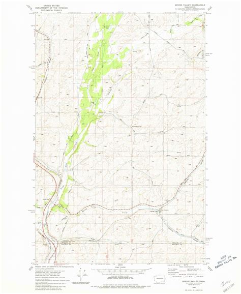 Classic USGS Spring Valley Washington 7.5'x7.5' Topo Map – MyTopo Map Store