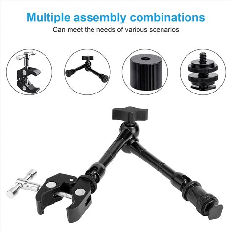 Fomito 11 Articulating Magic Arm Super Clamp For Dslr Rig Camera