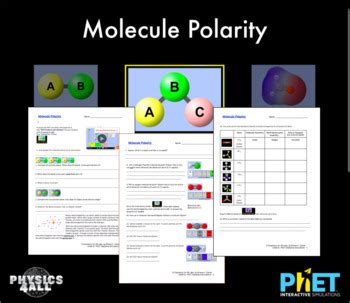 Phet Molecule Polarity Lab By Physics For All Teachers Pay Teachers