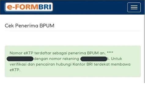 Cara Agar Ktp Terdaftar Di Eform Bri Tahap Blt Umkm Atau Bpum Masuk