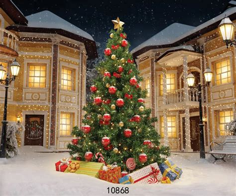 Sjoloon Christmas Photography Backdrops Christmas Tree Photographic