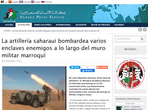 La artillería saharaui bombardea varios enclaves enemigos a lo largo