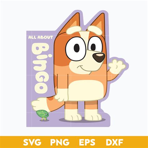 Bingo Heeler Outline Svg, Bingo Dog Svg, Bluey Svg, Cartoon Svg Png Dxf ...