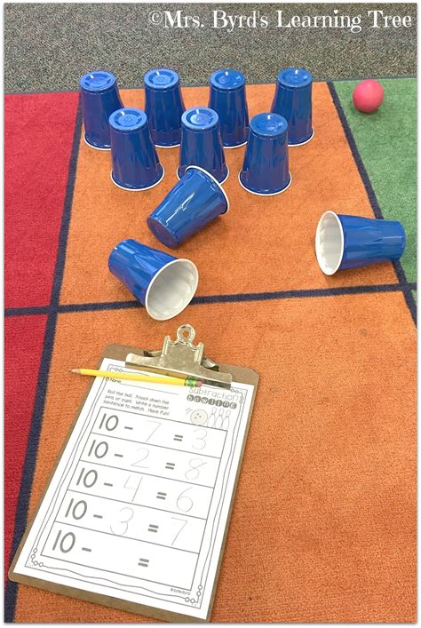 Subtraction Bowling Number Sentence Recording Sheets Distance