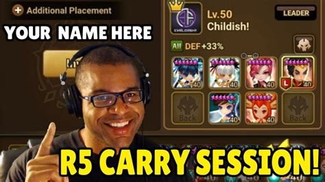 Summoners War Live R5 Carry Session Global Server Youtube