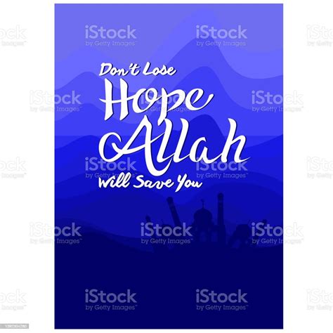 Dont Lose Hope Allah Will Save You Quotes Vector向量圖形及更多伊斯蘭教圖片 Istock