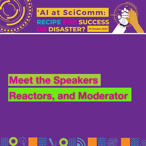 CHECK THIS OUT! Meet the speakers, moderators, and reactors for the