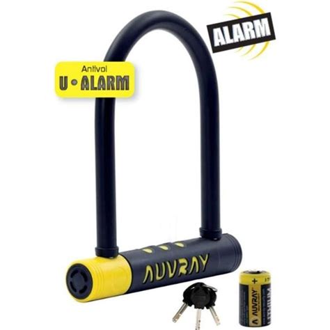 Antivol V Lo U Alarm Auvray Support X Mm Noir Mixte Adulte