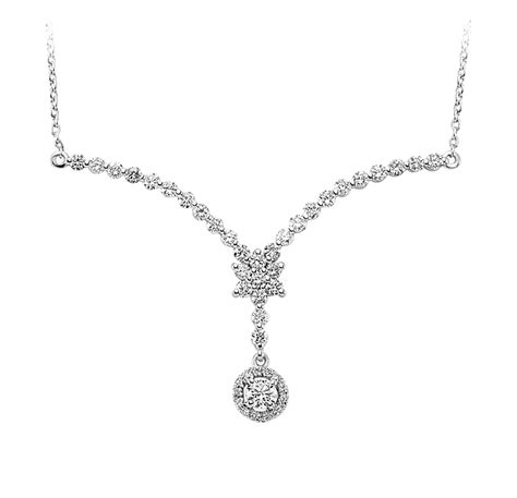 Edles Diamant Collier 0 76 ct Weißgold 585 14 Karat DiamondOro de