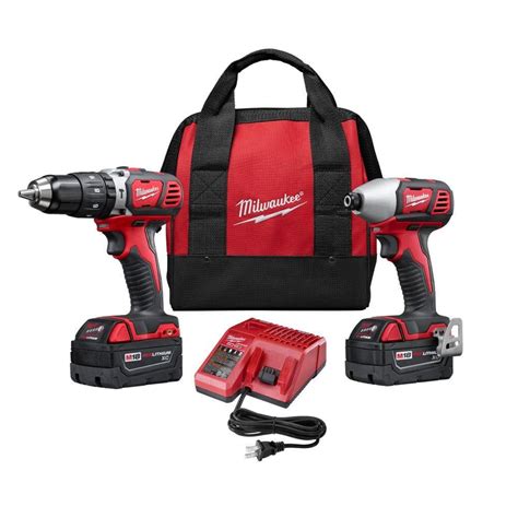 Milwaukee M Volt Lithium Ion Cordless Hammer Drill Impact Driver