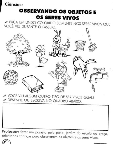 Seres Vivos E N O Vivos Atividades Exerc Cios Desenhos Colorir