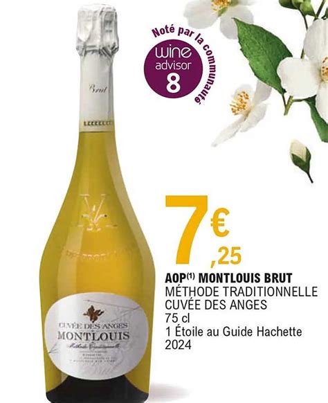 Promo Aop Montlouis Brut M Thode Traditionnelle Cuv E Des Anges Chez E